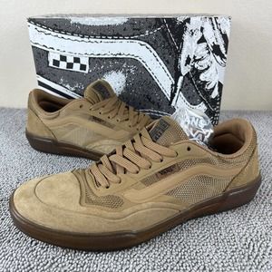 Vans Ave Tobacco Brown Gum Ultimate Waffle Skate Shoes Sneakers Men's Size 11.5